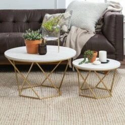 Hot Sale π Geometric Glam Nesting Coffee Tables - Saracina Home White Marble/gold π 17 Hot Sale π Geometric Glam Nesting Coffee Tables - Saracina Home White Marble/gold π -End And Side Tables shop unnamed file 79