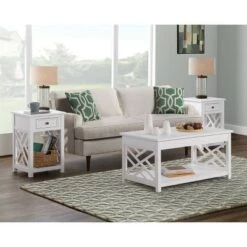 New 💯 36" Middlebury Coffee Table and 2 End Tables - Alaterre Furniture White 🔔