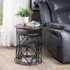 Wholesale 🔔 3pc Melmar Walnut Top Nesting Table Walnut/Black - HOMES: Inside + Out ✔️ -End And Side Tables shop unnamed file 792