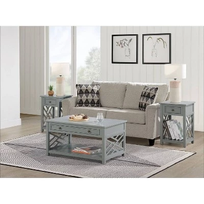 Cheapest π€© 36" Middlebury Coffee Table and 2 End Tables with Drawer - Alaterre Furniture Gray π 3 Cheapest π€© 36" Middlebury Coffee Table and 2 End Tables with Drawer - Alaterre Furniture Gray π