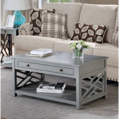 Cheapest π€© 36" Middlebury Coffee Table and 2 End Tables with Drawer - Alaterre Furniture Gray π 7 Cheapest π€© 36" Middlebury Coffee Table and 2 End Tables with Drawer - Alaterre Furniture Gray π - Image 5
