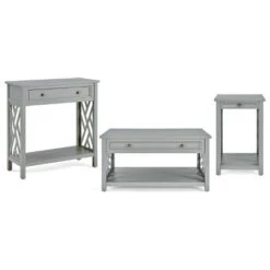 Best Sale 🔥 36" Middlebury Coffee Table with Drawer, End Table with Tray and Console Table - Alaterre Furniture Light Gray 🤩 -End And Side Tables shop unnamed file 7954