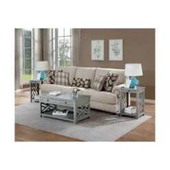 Best deal 😍 36" Middlebury Coffee Table with Drawer and 2 End Tables with Tray Shelf - Alaterre Furniture White ❤️ -End And Side Tables shop unnamed file 8031