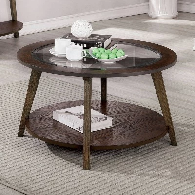 Budget π 3pc Nicolina Coffee Table Set Dark Oak - miBasics π 7 Budget π 3pc Nicolina Coffee Table Set Dark Oak - miBasics π - Image 5