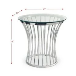 Outlet 😉 2pc Astoria Occasional Table Set Chrome - Picket House Furnishings 👍 -End And Side Tables shop unnamed file 8193