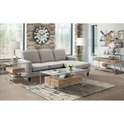 Coupon 🎁 3pc Hampton Occasional Table Set Light Walnut/Chrome - Picket House Furnishings ⌛