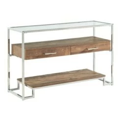 Coupon 🎁 3pc Hampton Occasional Table Set Light Walnut/Chrome - Picket House Furnishings ⌛ -End And Side Tables shop unnamed file 8326