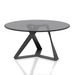 Deals 👏 2pc Borrego Round Coffee Table Set Texture Black/Gray - miBasics ✨ -End And Side Tables shop unnamed file 834