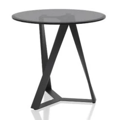 Deals 👏 2pc Borrego Round Coffee Table Set Texture Black/Gray - miBasics ✨ -End And Side Tables shop unnamed file 835