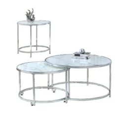 Best reviews of 🎁 Rayne Nesting Cocktail Table White - Steve Silver Co. ⌛ -End And Side Tables shop unnamed file 8350