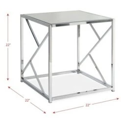 Hot Sale 🎁 3pc Stella Occasional Table Set Chrome - Picket House Furnishings 💯 -End And Side Tables shop unnamed file 8362