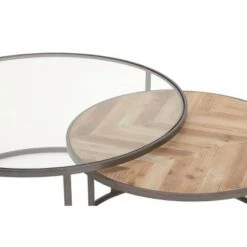 Hot Sale 🥰 Olivia & May Set of 2 Contemporary Nesting Round Coffee Tables Gray - Olivia & May ⭐ -End And Side Tables shop unnamed file 8424