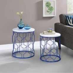Cheapest π Questella Nesting Table - miBasics Blue π§₯ Coating/white π§¨