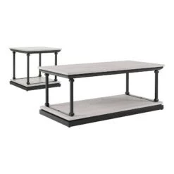 Wholesale ❤️ 2pc Tullymore Coffee and End Table Set - miBasics Dark Oak/black 🌟 -End And Side Tables shop unnamed file 8526