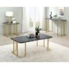 Promo 🌟 3pc Trillick Coffee Table Set with Faux Marble Top - miBasics Gold/white ⌛ -End And Side Tables shop unnamed file 8630