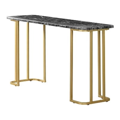 Promo π 3pc Trillick Coffee Table Set with Faux Marble Top - miBasics Gold/white β 6 Promo π 3pc Trillick Coffee Table Set with Faux Marble Top - miBasics Gold/white β - Image 4