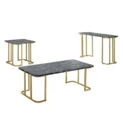 Promo π 3pc Trillick Coffee Table Set with Faux Marble Top - miBasics Gold/white β 14 Promo π 3pc Trillick Coffee Table Set with Faux Marble Top - miBasics Gold/white β -End And Side Tables shop unnamed file 8635