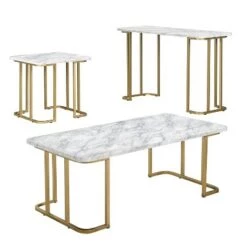 Promo π 3pc Trillick Coffee Table Set with Faux Marble Top - miBasics Gold/white β 15 Promo π 3pc Trillick Coffee Table Set with Faux Marble Top - miBasics Gold/white β -End And Side Tables shop unnamed file 8636