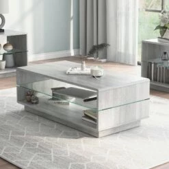 Flash Sale 🥰 3pc Welnick Coffee Table Set White Oak - miBasics ❤️ -End And Side Tables shop unnamed file 8647