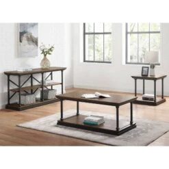 Deals ❤️ 3pc Tullymore Coffee Table Set - miBasics Antique Gray/black ❤️