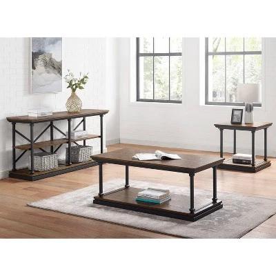 Deals ❤️ 3pc Tullymore Coffee Table Set - miBasics Antique Gray/black ❤️ 3 Deals ❤️ 3pc Tullymore Coffee Table Set - miBasics Antique Gray/black ❤️