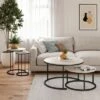 Discount ✨ Room & Joy Claret Nesting Coffee and End Table Bundle Ivory Pine/Black Metal - Room & Joy 😉 -End And Side Tables shop unnamed file 8695