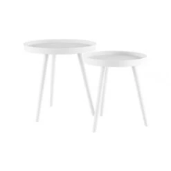 New 😀 Yorkshire Home Nesting End Tables with Tray Top - Lavish Home White ❤️ -End And Side Tables shop unnamed file 8714