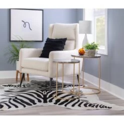 Top 10 🤩 Powell Company Freya Nesting Table - Powell White Marble 😀