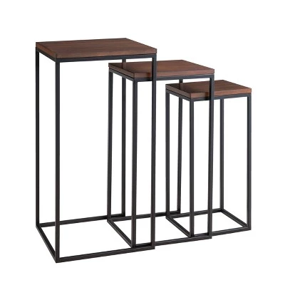Best Pirce π Set of 3 Murchway Square Nesting Tables Black/Espresso - Aiden Lane π 7 Best Pirce π Set of 3 Murchway Square Nesting Tables Black/Espresso - Aiden Lane π - Image 5