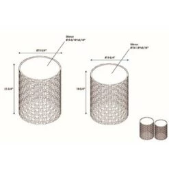Budget 🥰 Set of Two Round Nested Tables with Mirror Top Gold - Linon 😀 -End And Side Tables shop unnamed file 8777