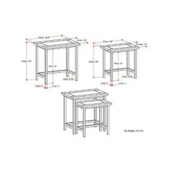 Brand new 🤩 2pc Rhonda Solid Mango Wood Nesting Side Table - Wyndenhall Beach Brown 😀 -End And Side Tables shop unnamed file 8782