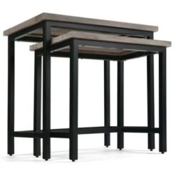 Brand new 🤩 2pc Rhonda Solid Mango Wood Nesting Side Table - Wyndenhall Beach Brown 😀 -End And Side Tables shop unnamed file 8787