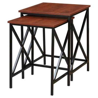 Hot Sale β Breighton Home Tucson Nesting End Tables - Cherry - Black - Convenience Concepts π₯ 5 Hot Sale β Breighton Home Tucson Nesting End Tables - Cherry - Black - Convenience Concepts π₯ - Image 3