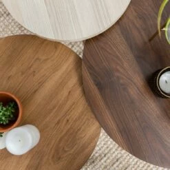 Promo 🧨 Set of 3 Round Nesting Coffee Tables - Saracina Home Birch ✨ -End And Side Tables shop unnamed file 8816