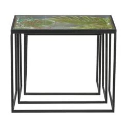 Discount 🔔 Olivia & May Set of 3 Industrial Metal Accent Tables Black - Olivia & May 🥰 -End And Side Tables shop unnamed file 8821