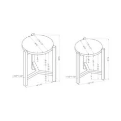 Cheapest 🥰 Crega Nesting Side Table Brushed Brown Gray - miBasics 🌟 -End And Side Tables shop unnamed file 8846