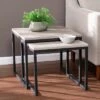 Buy 🎉 Set of 2 Thorpe Reclaimed Wood Nesting End Tables Gray/Black - Aiden Lane 💯 -End And Side Tables shop unnamed file 8869