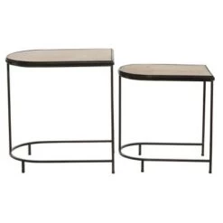 Discount 🤩 Olivia & May Set of 2 Industrial Metal Accent Tables Red - Olivia & May 🔥 -End And Side Tables shop unnamed file 8886