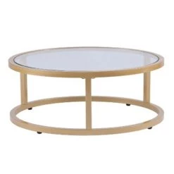 Budget 🛒 Set of 2 Emma Glam Nesting Cocktail Table Gold - Aiden Lane ✨ -End And Side Tables shop unnamed file 8893