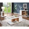 Best deal 🤩 3pc Hal Coffee Table Set White - miBasics ⌛ -End And Side Tables shop unnamed file 890