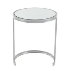 Hot Sale 😍 Olivia & May Set of 3 Contemporary Tin Accent Tables Silver - Olivia & May ⌛ -End And Side Tables shop unnamed file 8917