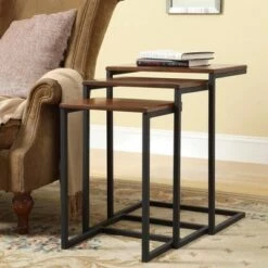 Discount 🎁 Carolina Chair & Table Set of 3 Caroline Nesting Tables Chestnut - Carolina Chair & Table 👍 -End And Side Tables shop unnamed file 8941