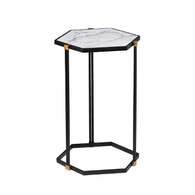 Wholesale β¨ Set of 2 Memthy Faux Marble Nesting Tables Black/Gold - Aiden Lane π 6 Wholesale β¨ Set of 2 Memthy Faux Marble Nesting Tables Black/Gold - Aiden Lane π - Image 4