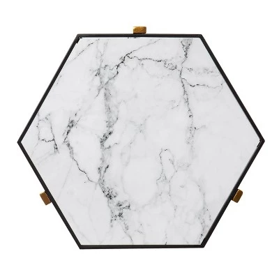 Wholesale β¨ Set of 2 Memthy Faux Marble Nesting Tables Black/Gold - Aiden Lane π 8 Wholesale β¨ Set of 2 Memthy Faux Marble Nesting Tables Black/Gold - Aiden Lane π - Image 6