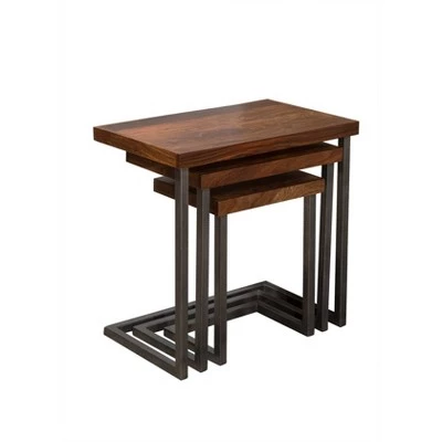 Cheap π Set of 3 Emerson Nesting Tables Natural - Hillsdale Furniture π 4 Cheap π Set of 3 Emerson Nesting Tables Natural - Hillsdale Furniture π - Image 2