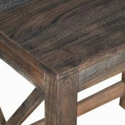 Outlet 🛒 Set of 3 Rustic Rectangular Farmhouse Mango Wood Nesting Tables with X Side Panels Brown - The Urban Port 🔥 -End And Side Tables shop unnamed file 9021