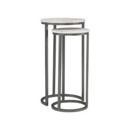 Top 10 😉 Powell Company Woodruff Nesting Table - Powell Gray Marble 🎉 -End And Side Tables shop unnamed file 9035