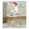 Buy 👏 Set of 2 Darcy Round Nesting Tables White/Natural - Buylateral 😀 -End And Side Tables shop unnamed file 9047