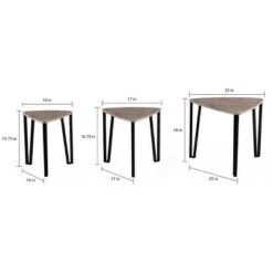 Best Pirce ⌛ Nesting Tables Modern Wood Grain Brown - Yorkshire Home 🎁