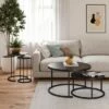 Outlet 🧨 Room & Joy Claret Nesting Coffee and End Table Bundle Espresso/Black Metal - Room & Joy ❤️ -End And Side Tables shop unnamed file 9059